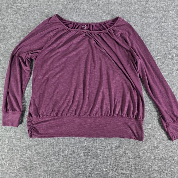 Lane Bryant Women's Purple Long Sleeve Gold Sparkle Top Size 18/20 Casual - Picture 1 of 5